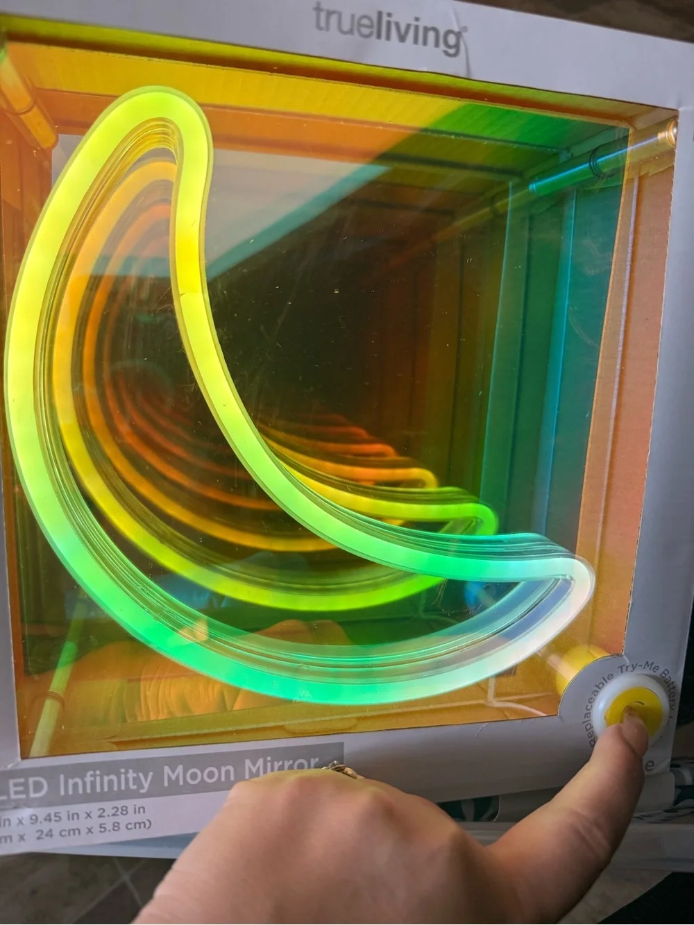 trueliving Multicolor LED Infinity Moon Mirror